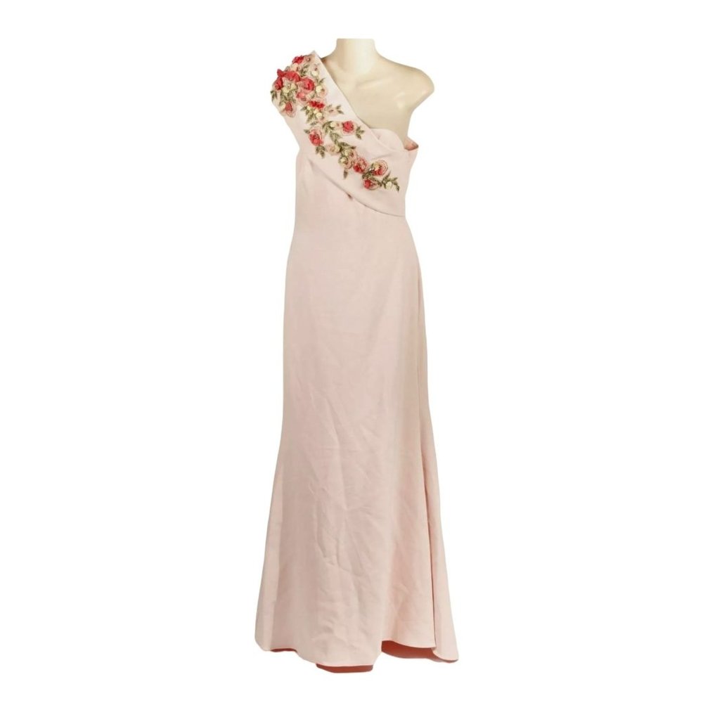 New Badgley Mischka Collection Women's Pink Embellished Gown Size 4